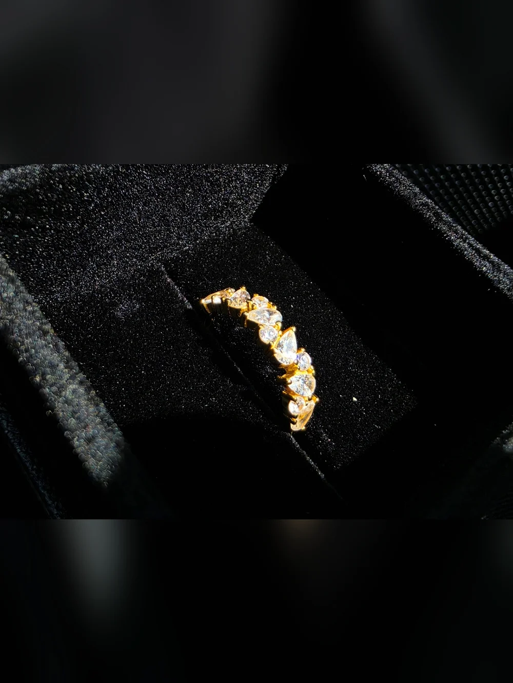 Modern Gents Teardrop & Round Ring - Gold